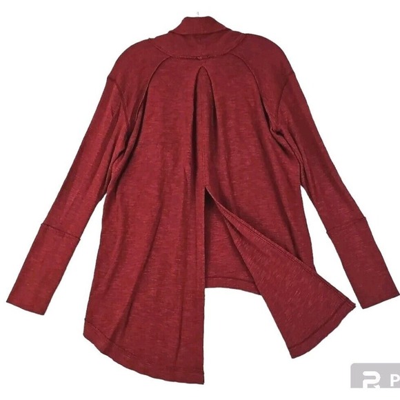 Free People We The Free -Woman Size M- Orange Cowl Neck Sweater Top Cotton Blend - Picture 8 of 9